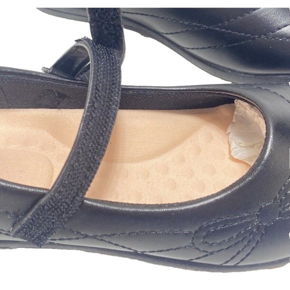 Brand New Cute Girls Black Mary Jane Flats, Bow Accent, Round Toe, Size 1 - Picture 5 of 7